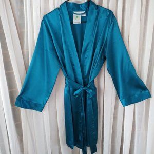 White Orchid Turquoise Robe